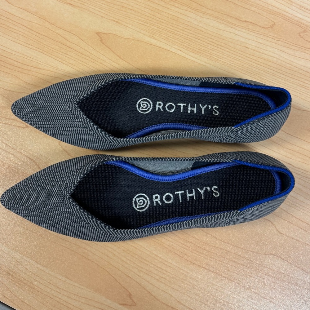 Rothy's Grey Flats Sleek Minimalist Design